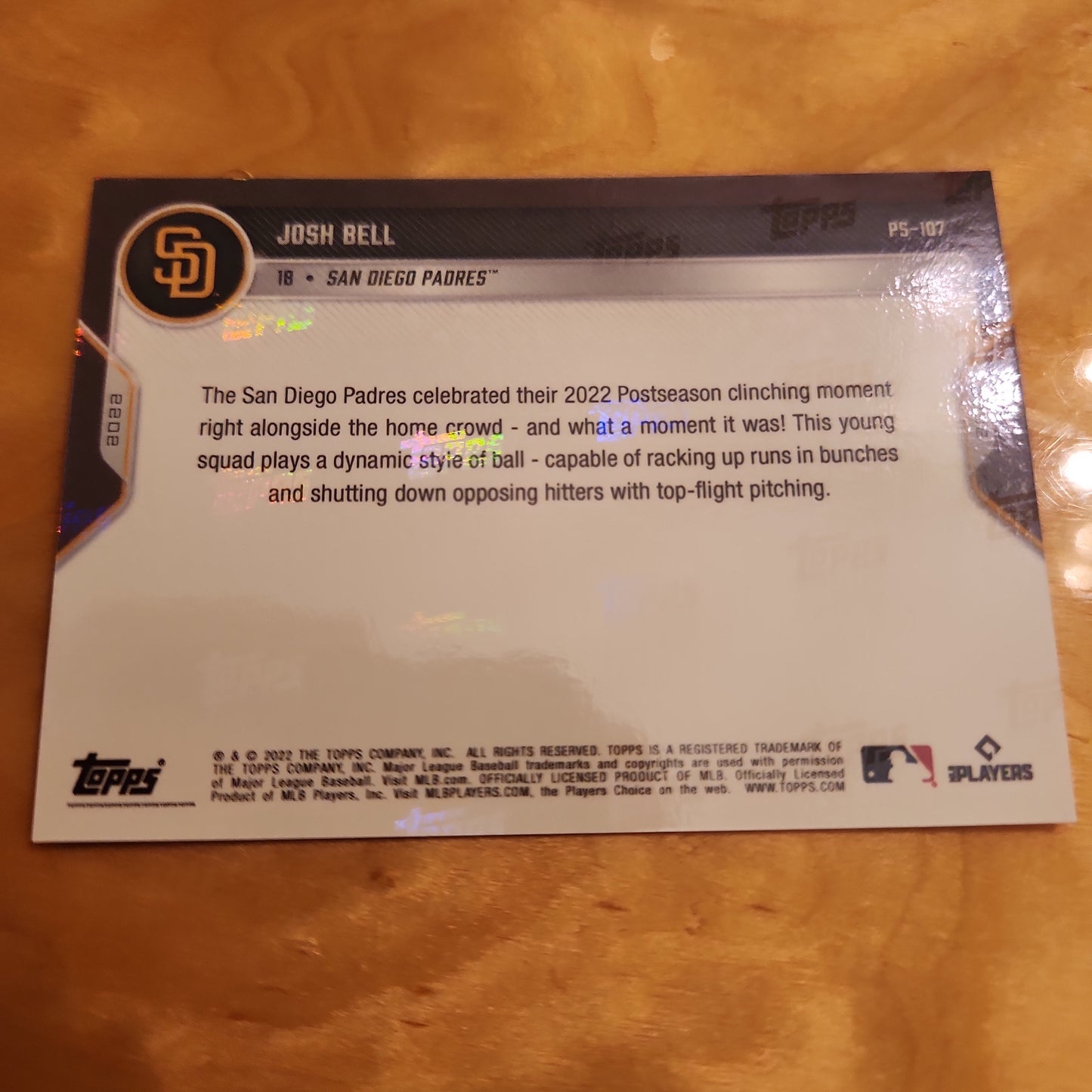 Topps Now Postseason Baseball Red Josh Bell 9/10 #PS-107