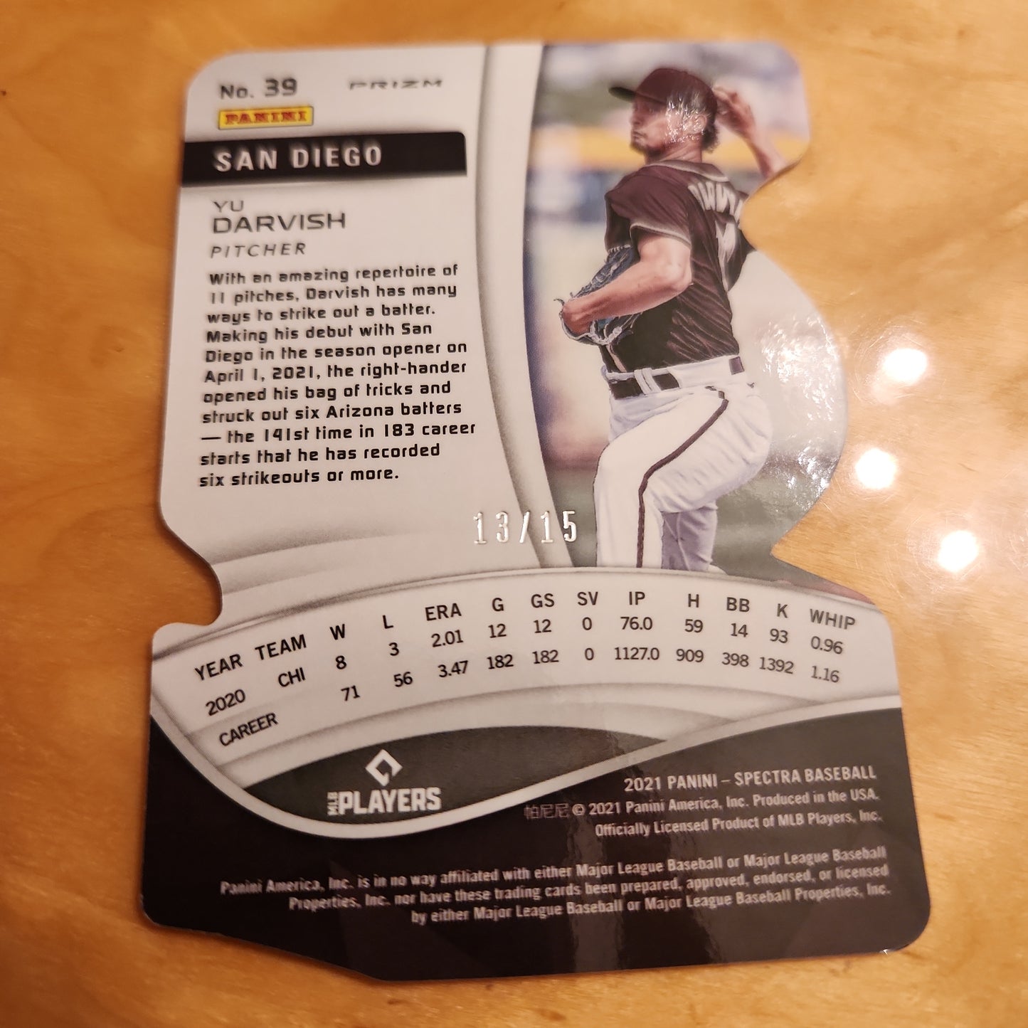 Panini Prizm Spectra Baseball Dye-Cut Yu Darvish 13/15 #39