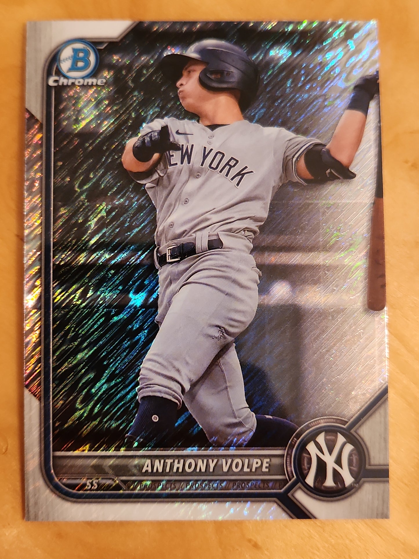 2022 Bowman Chrome Anthony Volpe Shimmer Refractor Bowman #BCP-76 Yankees Baseball