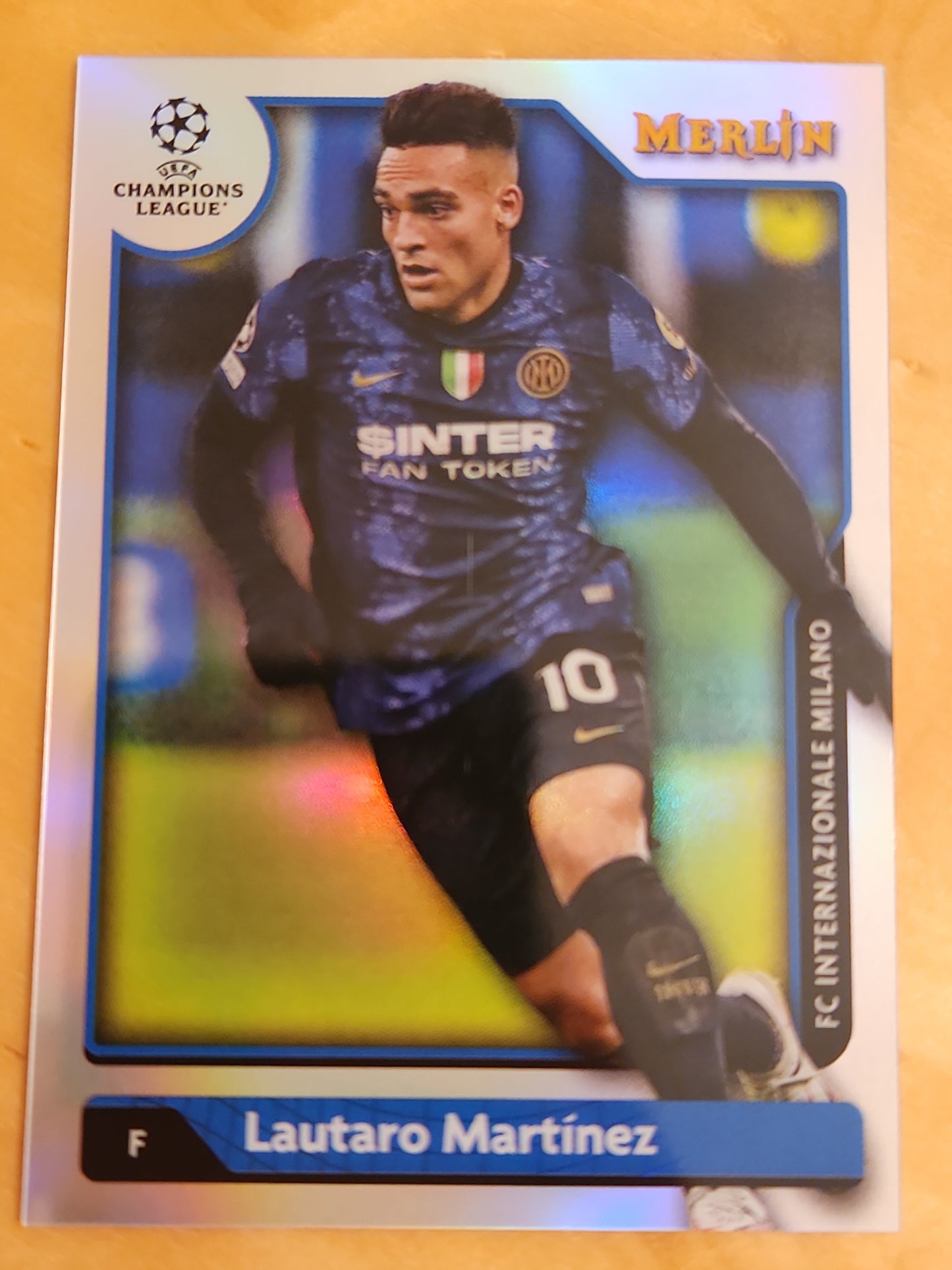 2021-22 Merlin Chrome UEFA Refractor #34 Lautaro Martinez - FC Inter Milan