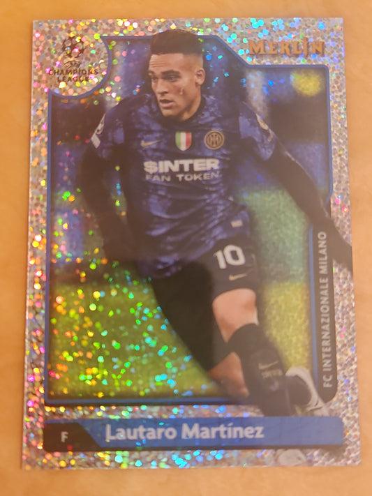 2021-22 Merlin Chrome UEFA Refractor #34 Lautaro Martinez - FC Inter Milan Disco Refractor 121/150