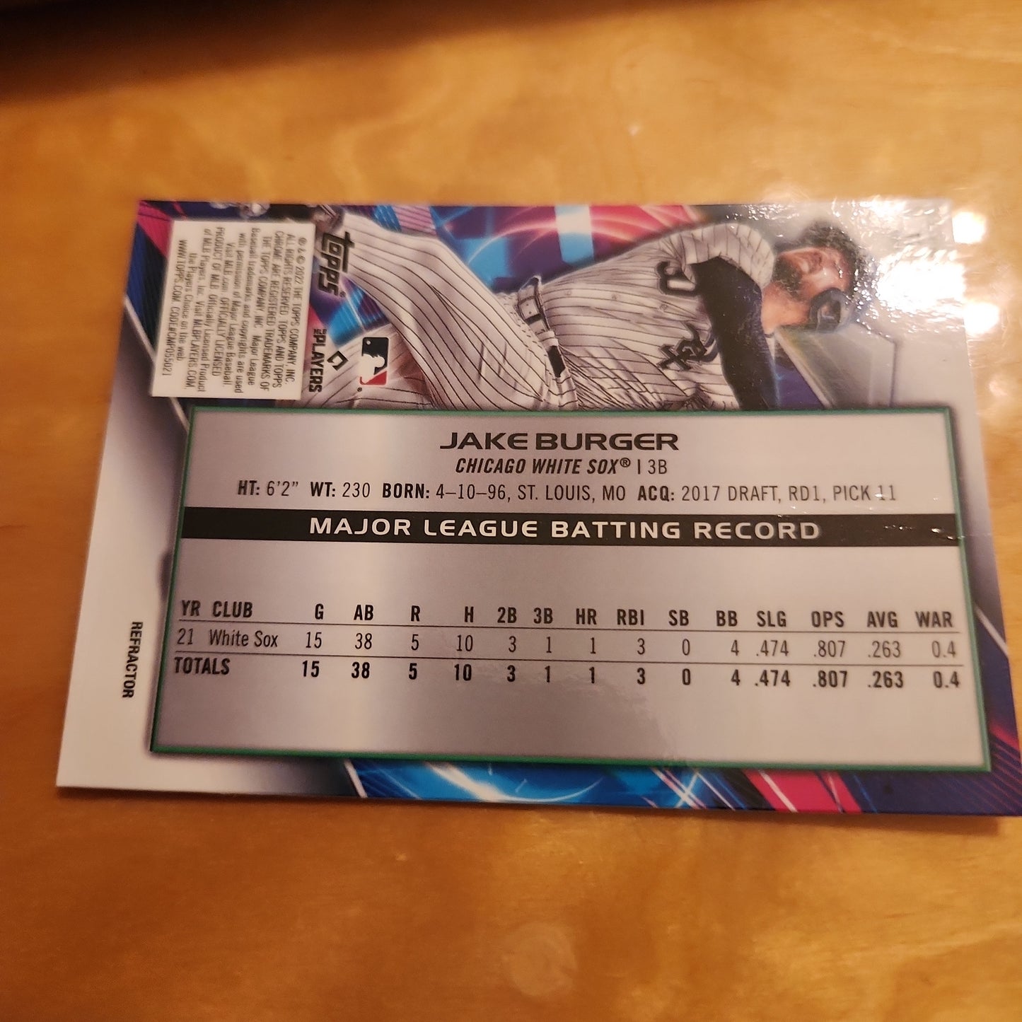 Topps Cosmic Chrome Jake Burger #118