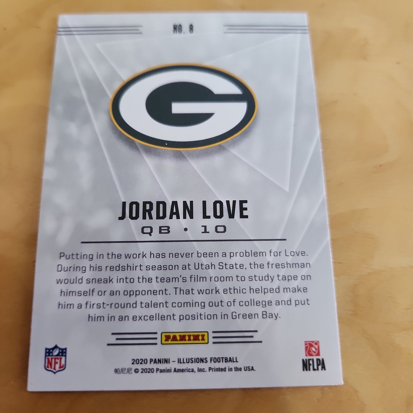 Panini Illusions Jordan Love RC #8