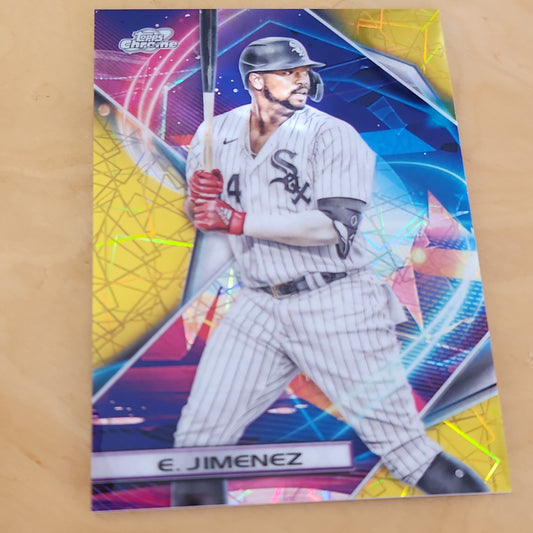 Topps Chrome Cosmic Yellow Lazer Eloy Jimenez 47/50 #47
