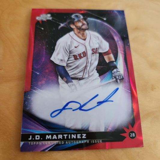 Topps Chrome Red J.D Martinez Auto 1/5 #SGA-JM
