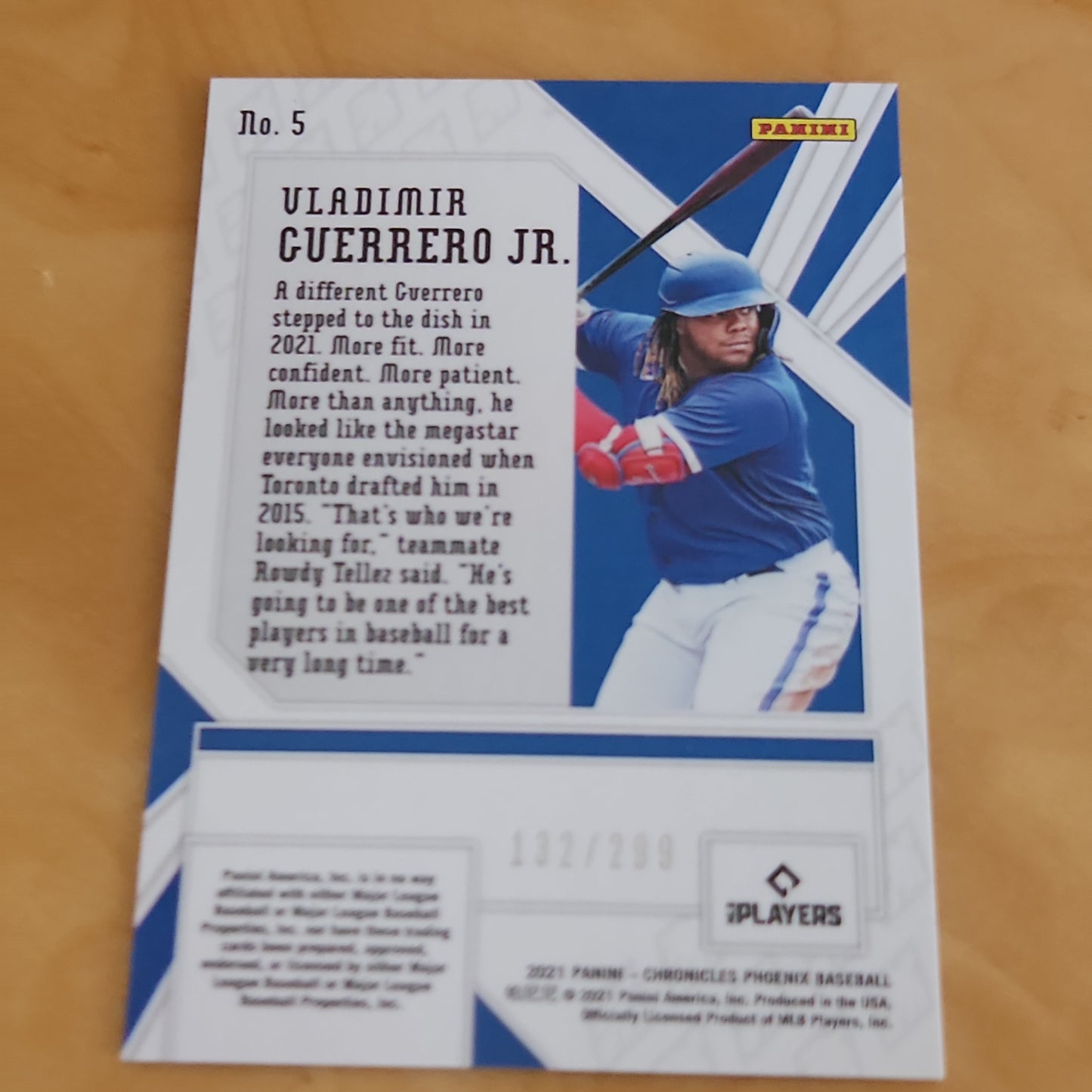 Panini Phoenix Baseball Vladimir Guerrero Jr. 132/299 #5
