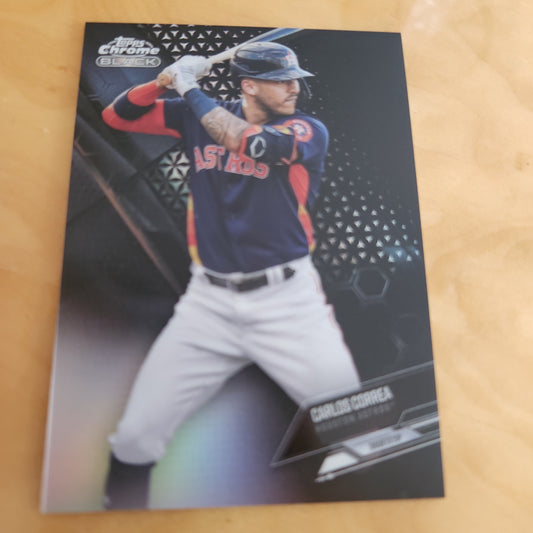 Topps Chrome Black Carlos Correa 077/199 #43