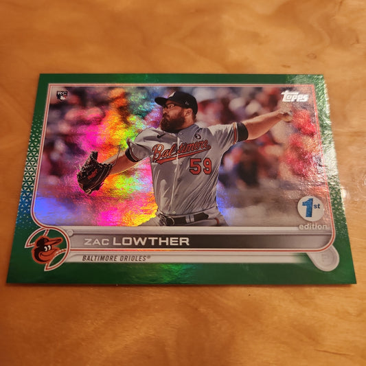 Topps Green 1st Edition Zac Lowther RC0 59/150 #133