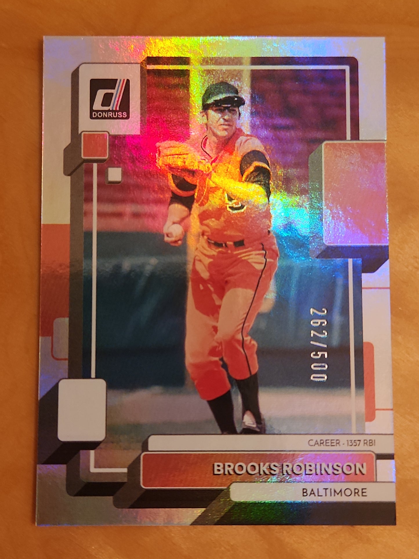 2022 Panini Donruss Baseball Brooks Robinson #136 Refractor 262/500