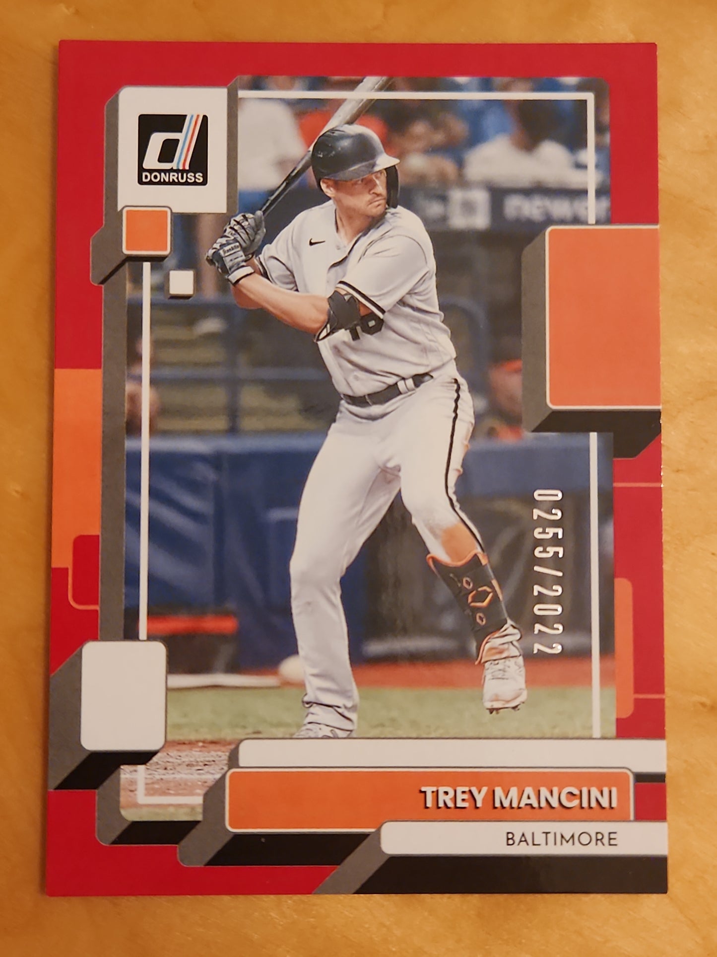 2022 Panini Donruss Baseball Trey Mancini #208 Orange Parellel 0225/2022