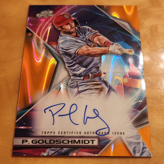 Topps Chrome Cosmic Orange Paul Goldschmidt Auto 07/25 #CCA-PG