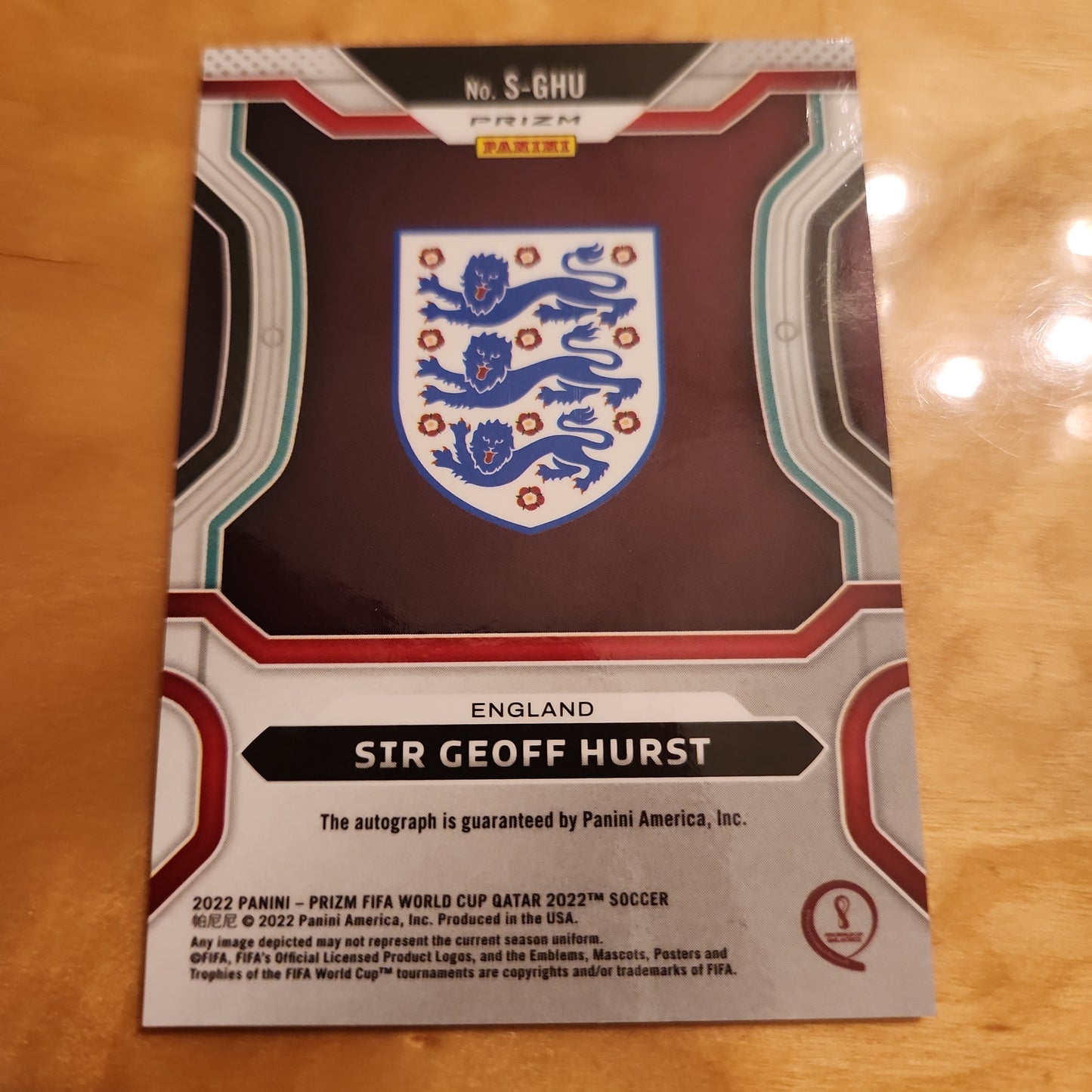 Panini Prizm Sir Geoff Hurst Auto #S-GHU