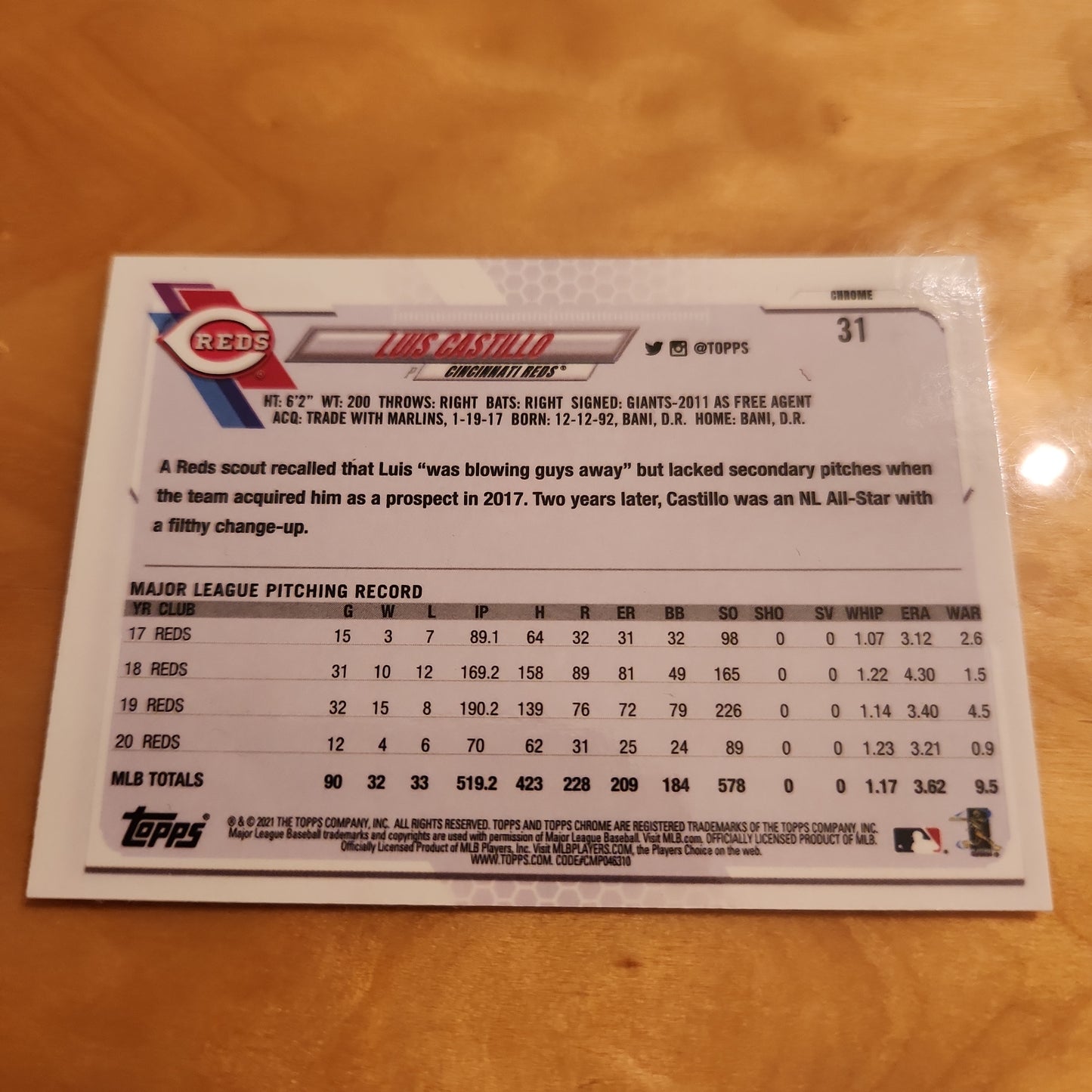 Topps Chrome Luis Castillo Holo #31
