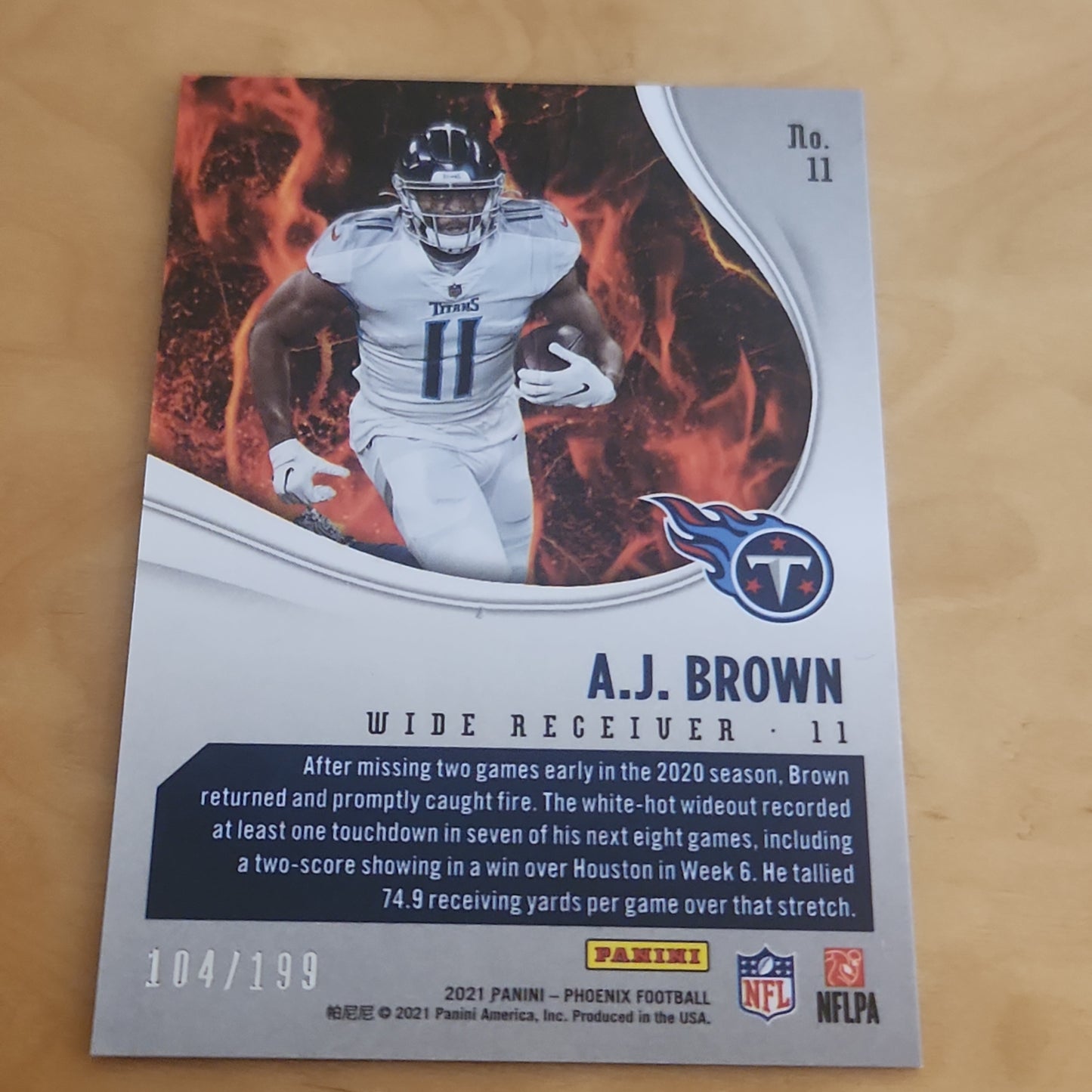 Panini Phoenix Heat Wave Red A.J. Brown 104/199 #11