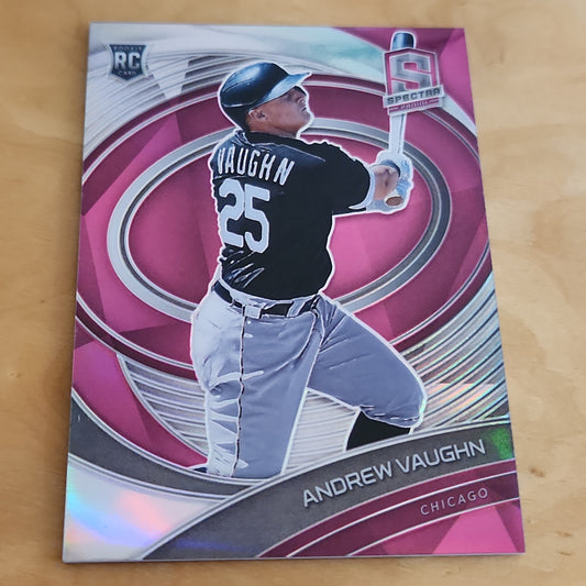 Panini Prizm Spectra Pink Andrew Vaughn RC 04/40 #151