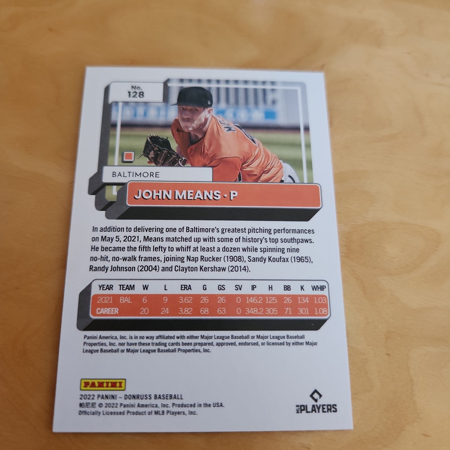 Panini Donruss John Means 02/75 #128