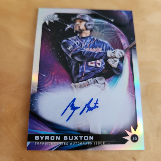 Topps Chrome Cosmic Bryon Buxton Auto #SGA-BB
