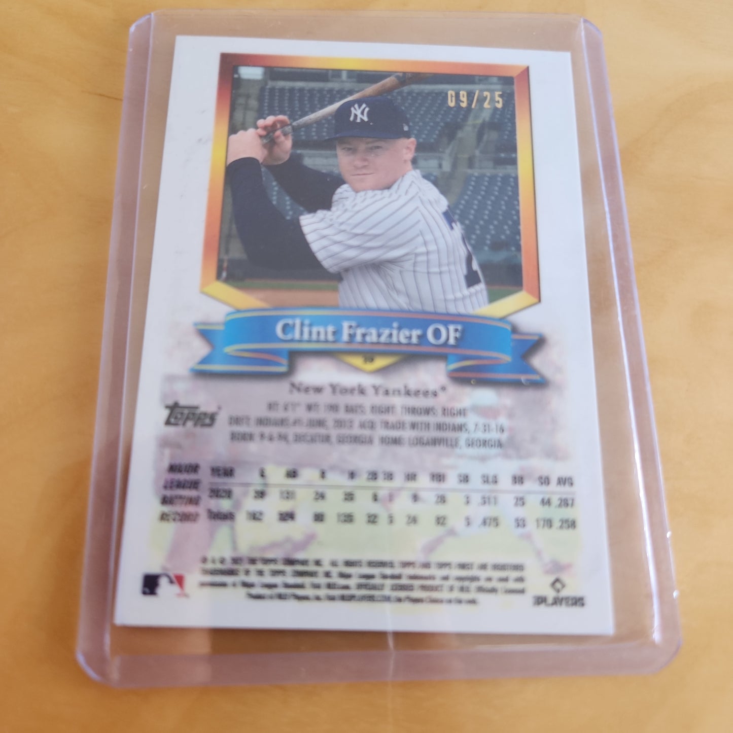 Topps Finest Black Clint Frazier 09/25 #29
