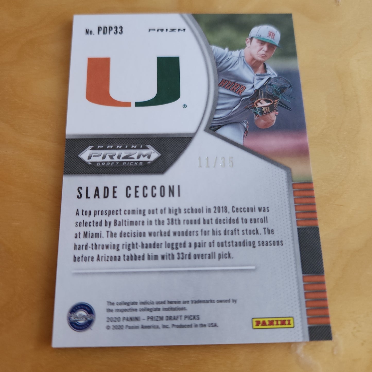 Panini Prizm Slade Cecconi 11/35 #PDP33