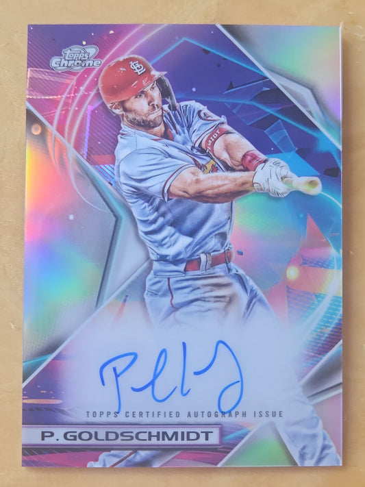 2022 Topps Chrome Baseball Cosmic Chrome Auto Paul Goldschmidt Auto #CCA-PG