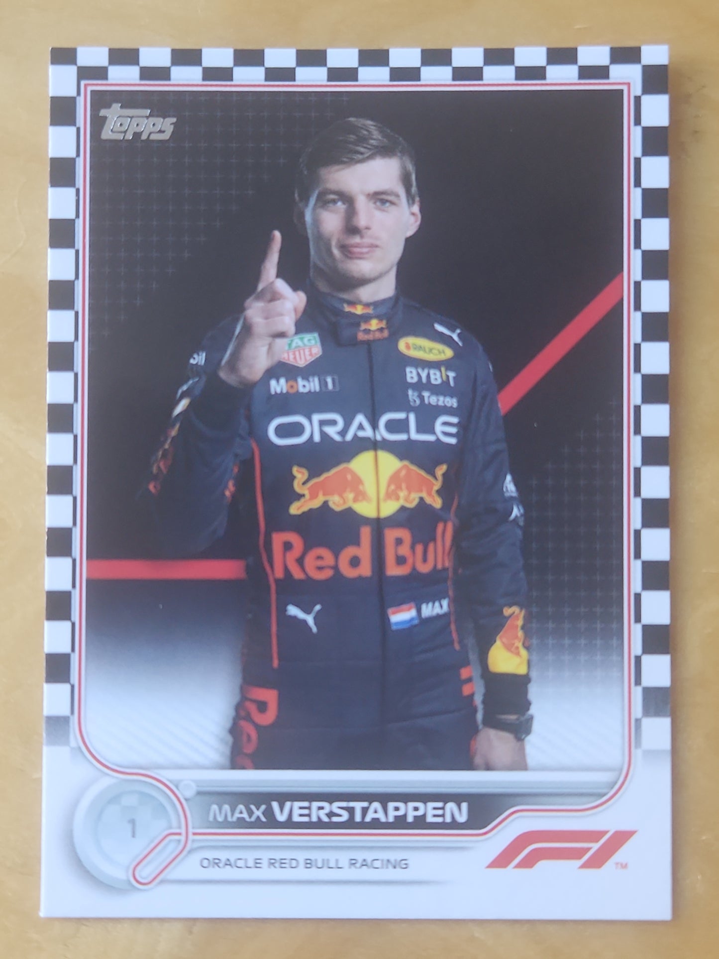2022 Topps F1 Racing Max Verstappen #1 Checker Board