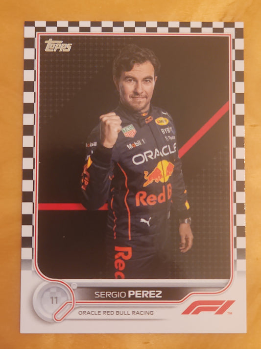 2022 Topps F1 Racing Sergio Perez #21 Checker Board