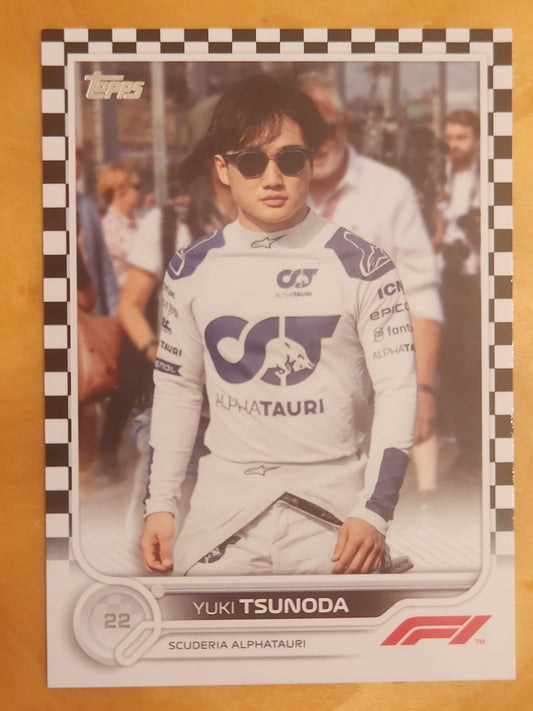 2022 Topps F1 Racing Yuki Tsunoda #64 Checker Board