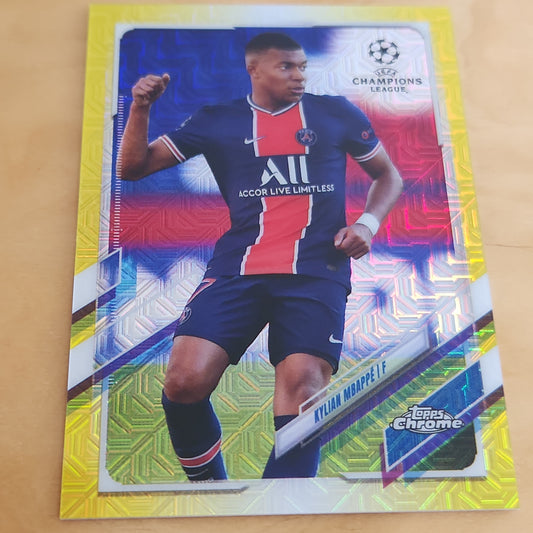 Topps Chrome Yellow Refractor Kylian Mbappé 139/150 #95