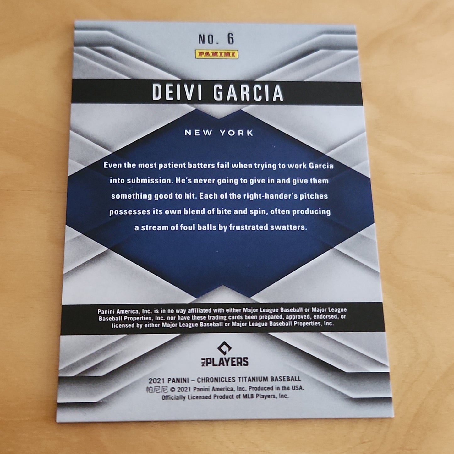 Panini Titanium Blue Deivi Garcia RC 48/99 #6