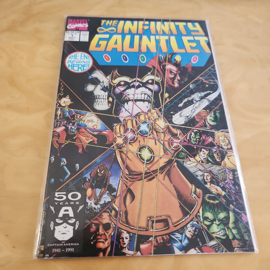 Marvel Comics 50th Anniversary Captin America The Infinity Gauntlet The End Begins