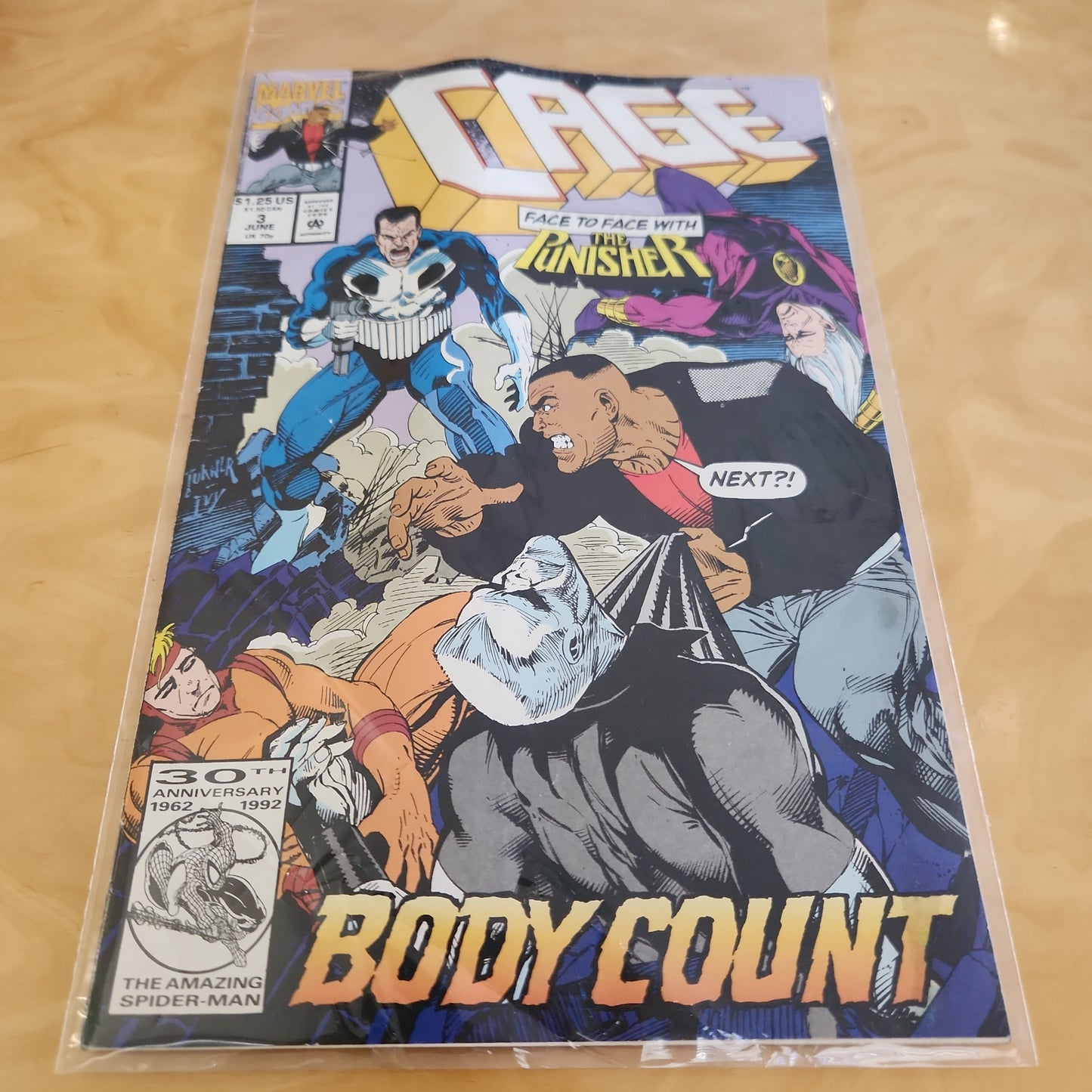 Marvel Comics 30th Anniversary 1962-1992 The Amazing Spider-Man Body Count Cage Face To Face With The Punisher