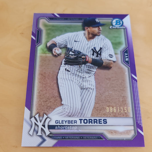 Topps B Chrome Purple Gleyber Torres 086/250 #50