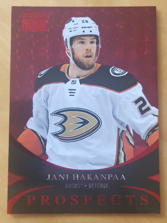 2020-21 Skybox Hockey Metal Universe Jani Hakanpaa Prominent Prospects #PP-33 Red 41/5