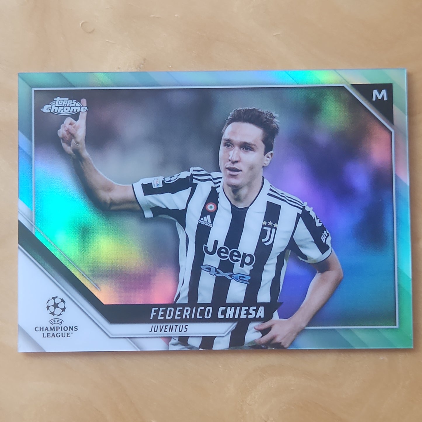 2021-22 Chrome UEFA Champions League Federico Chiesa Aqua Refractor 147/199