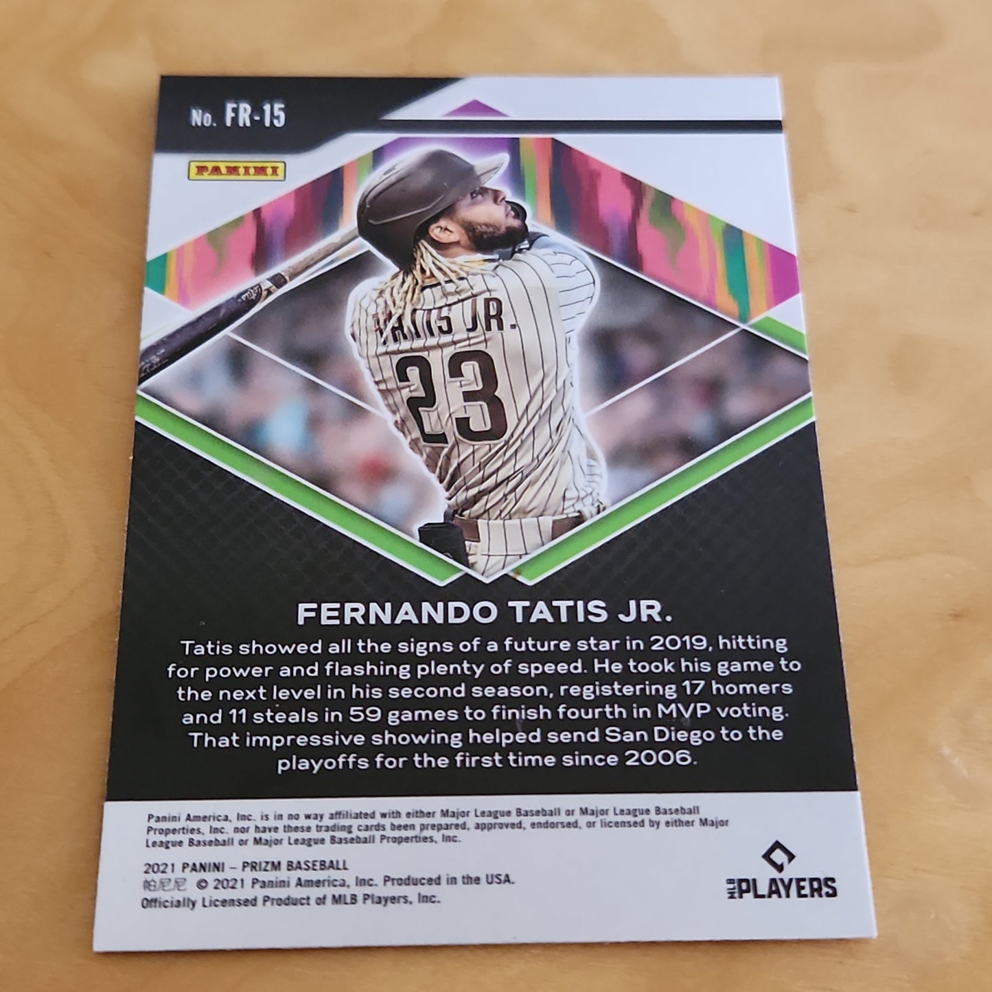 Panini Prizm Fearless Fernando Tatis Jr. #FR-15