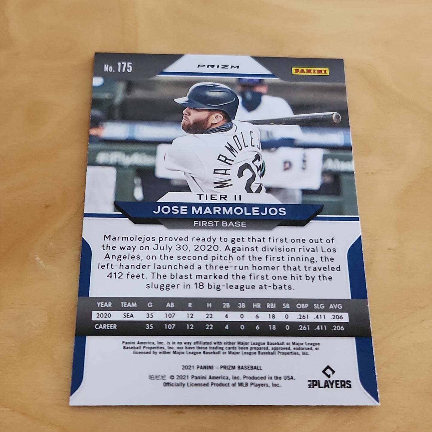 Panini Prizm Green Jose Marmolejos RC #175
