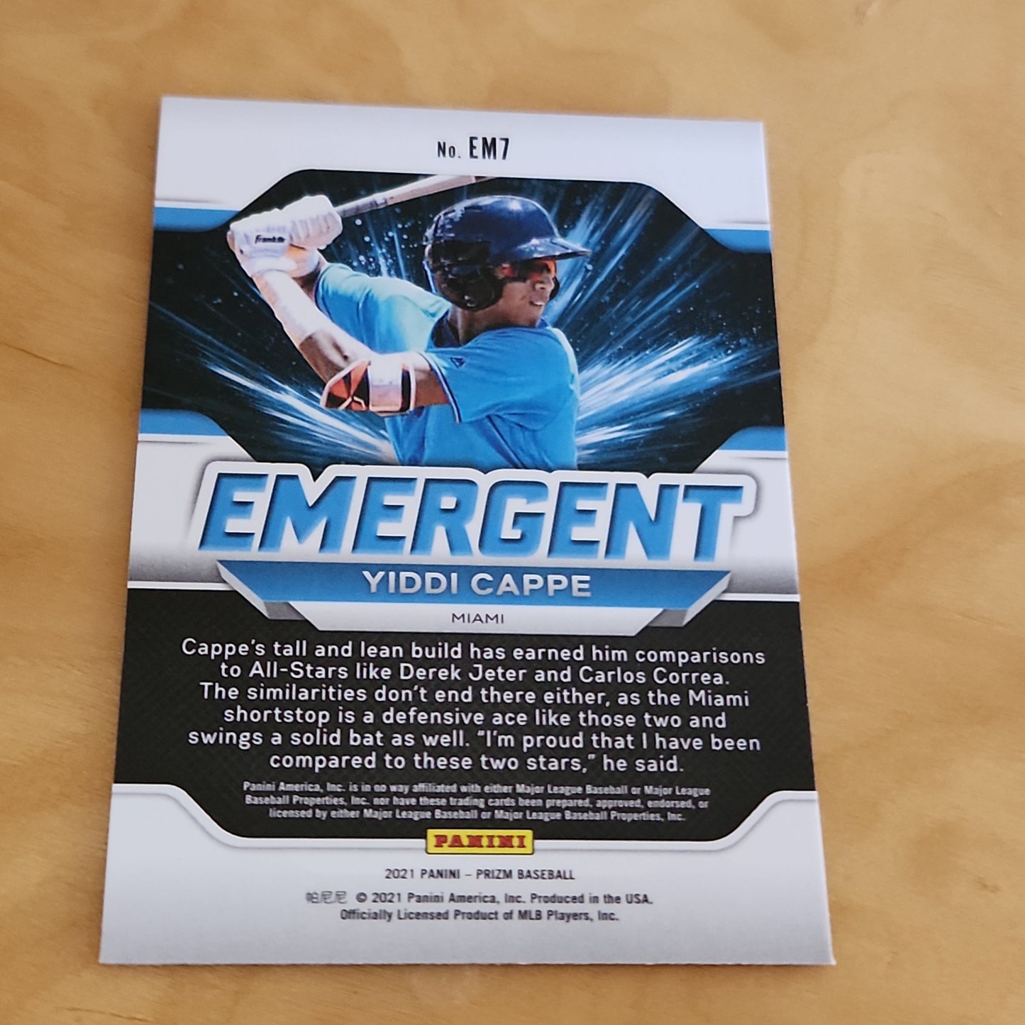 Panini Prizm Emergent Yiddi Cappe #EM7