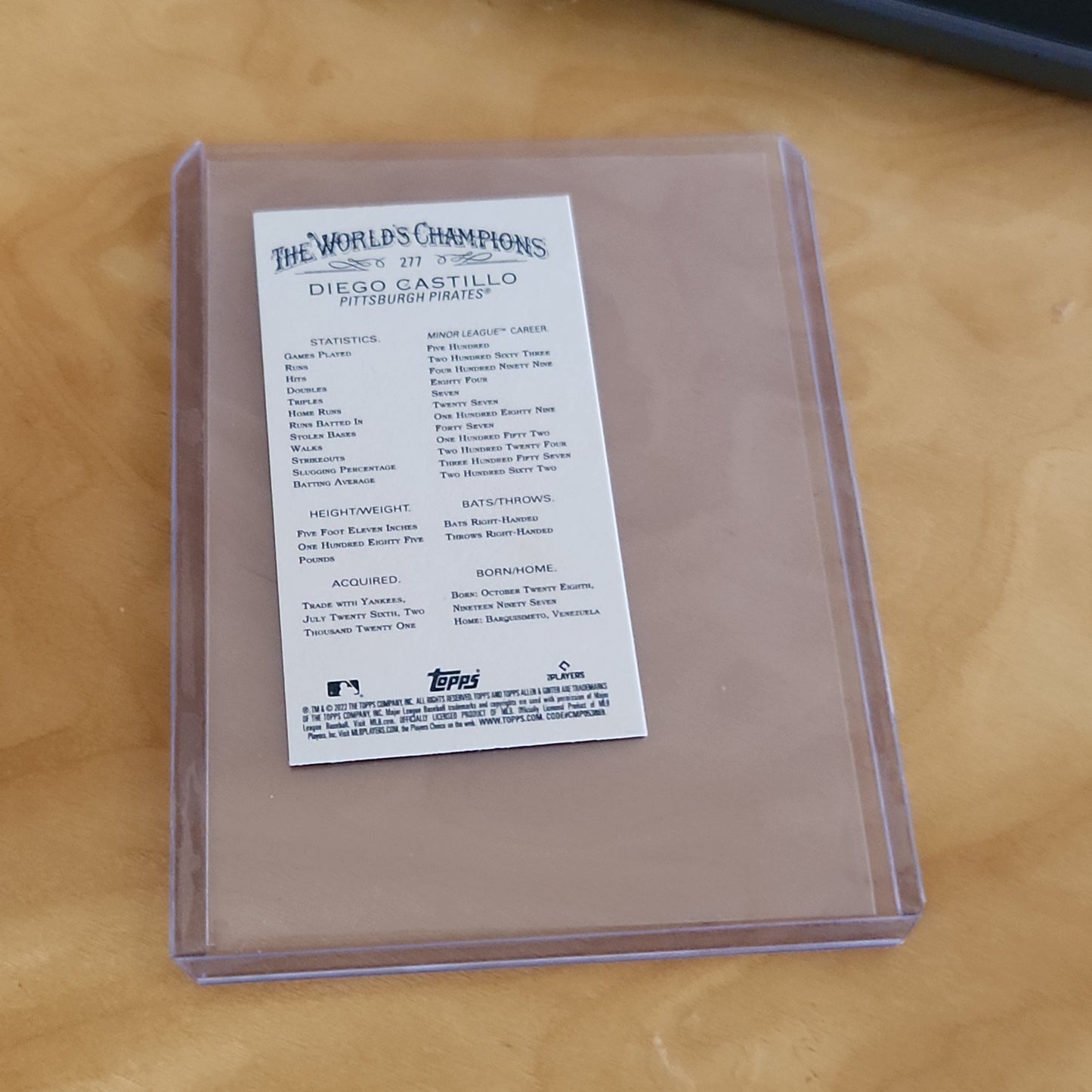 Topps Allen & Ginter Mini Diego Castillo #277