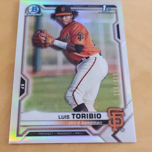 Topps Chrome 1st Bowman Luis Toribio 116/499 #BCP-228