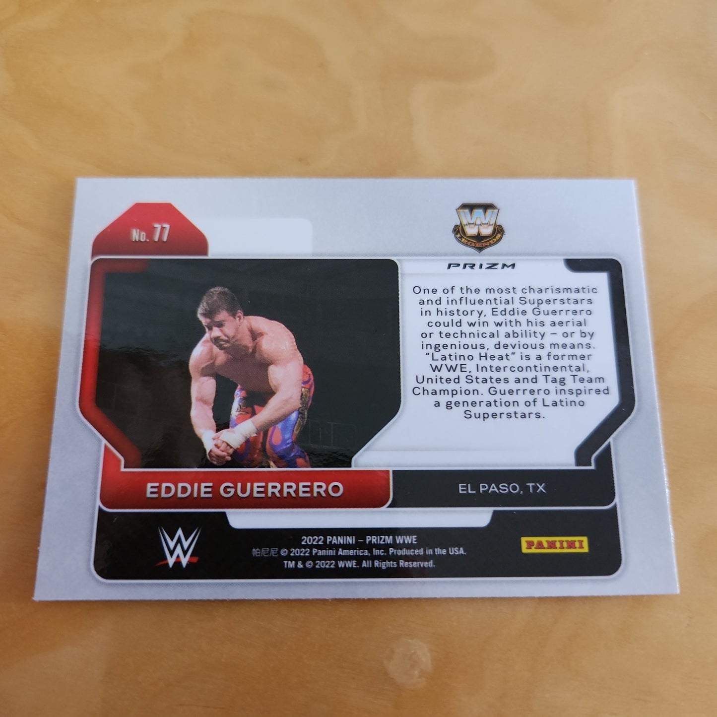 Panini Prizm Cracked Ice Eddie Guerrero #77