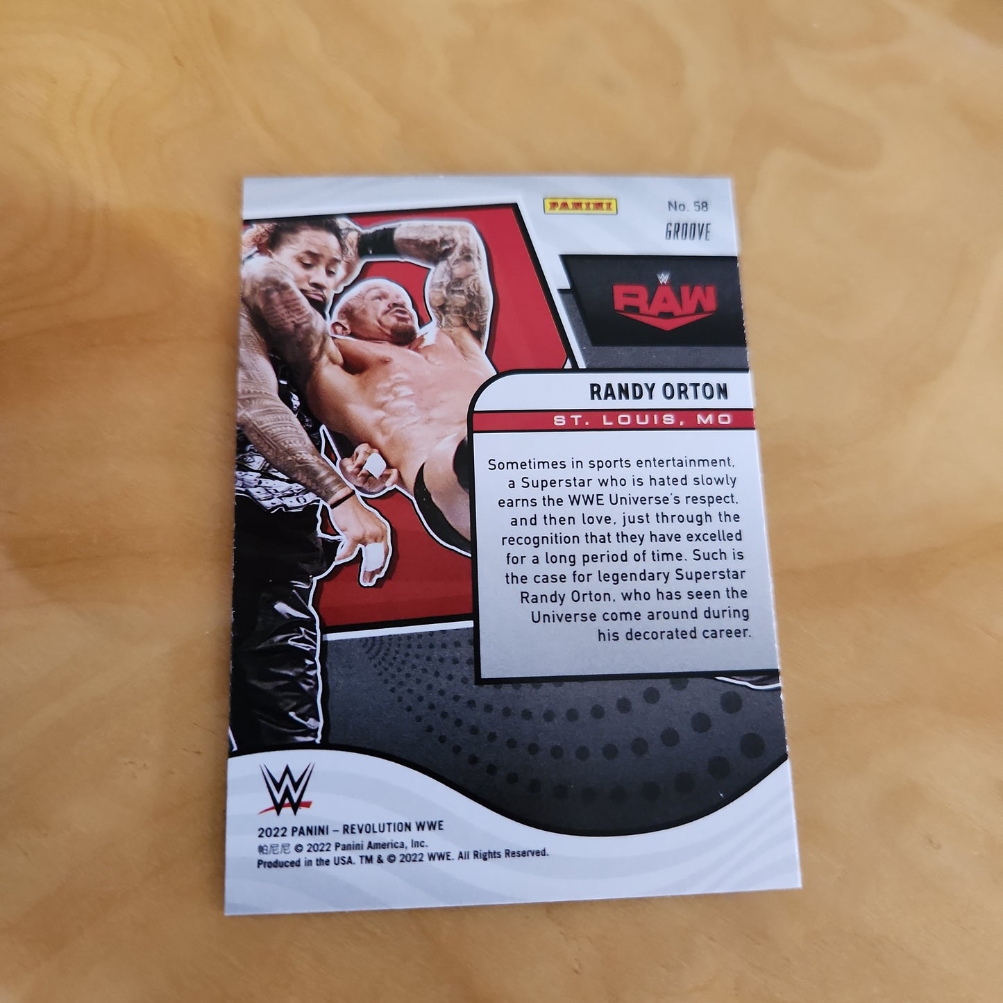 Panini Revolutions Groove Randy Orton #58