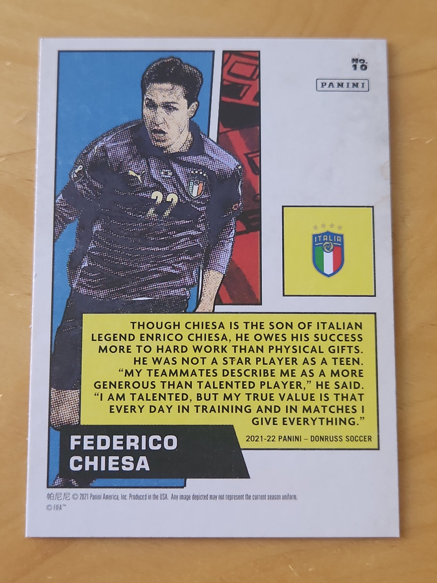 2021-22 Donruss Soccer Road to Qatar Federico Chiesa Net Marvels Italy #10