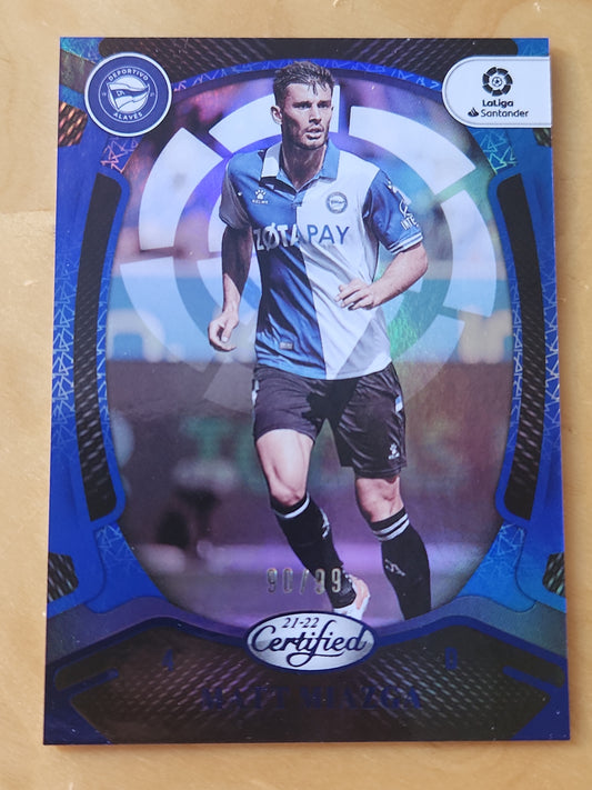 2021-22 Panini Chronicles Certified La Liga Soccer Matt Miazga #149 Blue Parallel 90/99