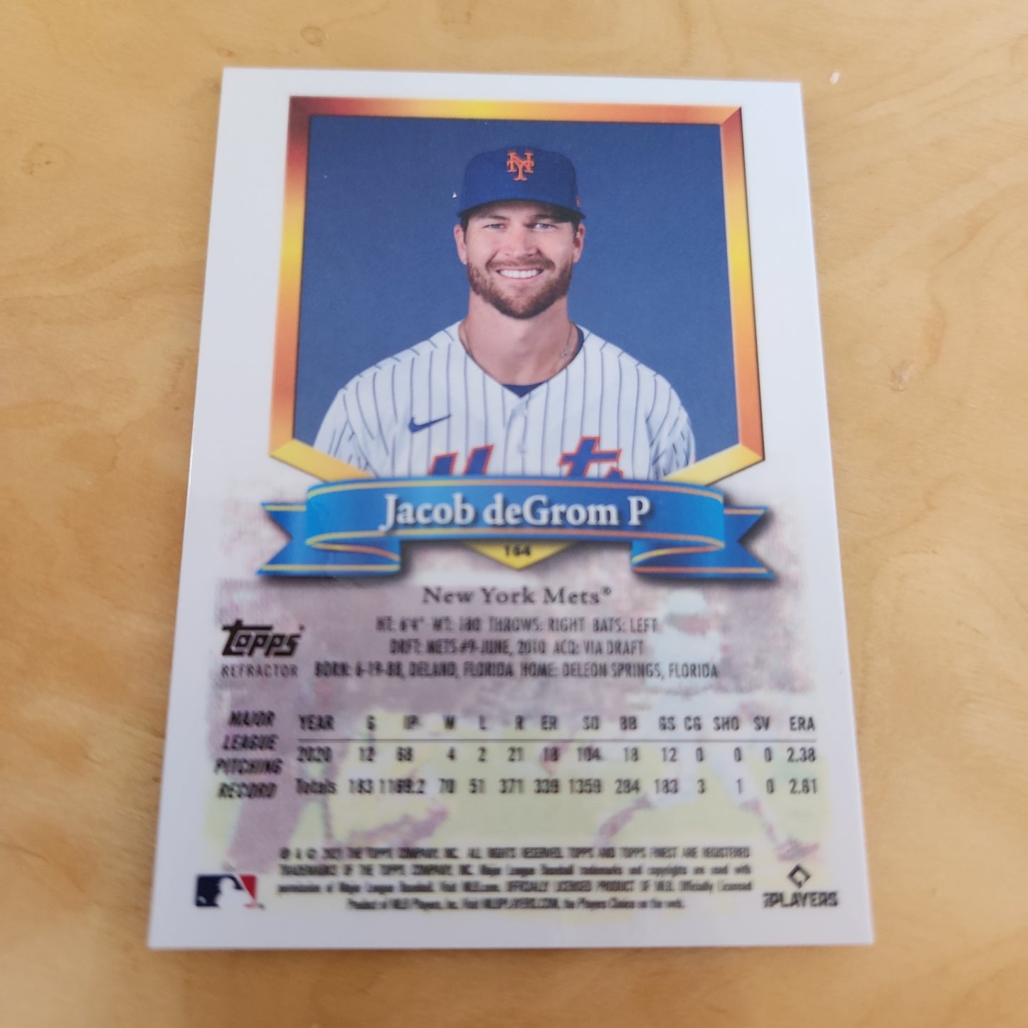 Toppd Finest Jacob DeGrom #164