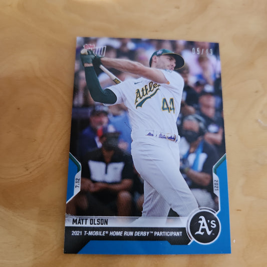 Topps Now Blue Matt Olson 5/49 #502