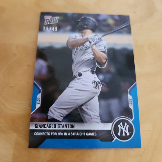 Topps Now Blue Giancarlo Stanton 16/49 #720