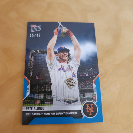 Topps Now Blue Pete Alonso 25/49 #504