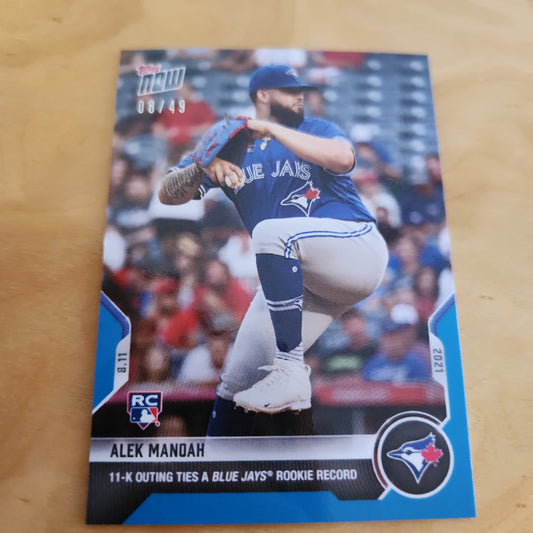 Topps Now Blue Alek Mandah 08/49 #644