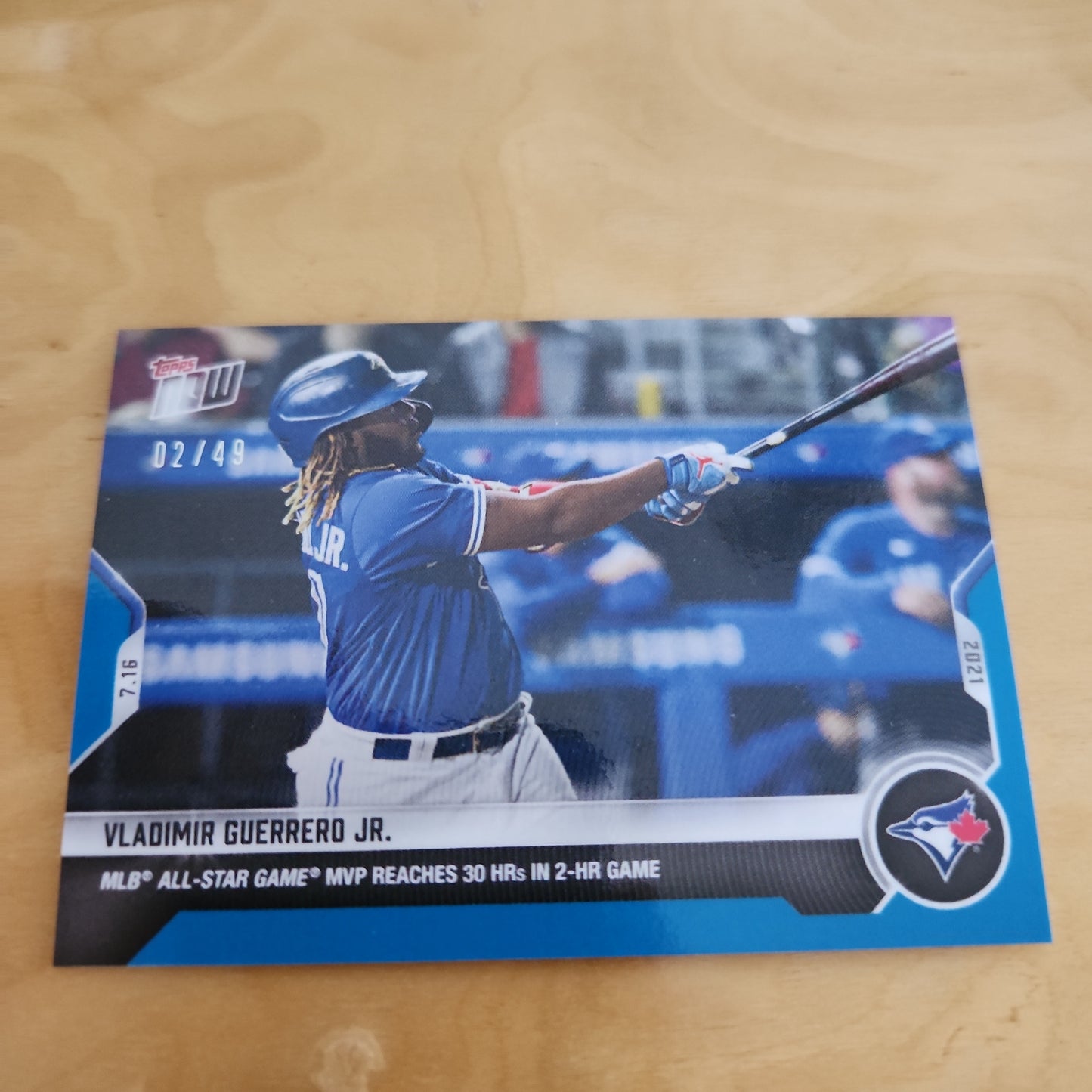 Topps Now Blue Vladimir Guerrero Jr. 02/49 #513