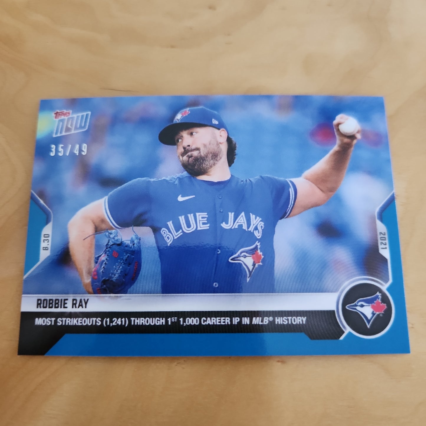 Topps Now Blue Robbie Ray 35/49 #734